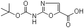 2-tert-Butoxycarbonylaminooxazole-5-carboxylic acid molecular structure (CAS 903094-60-0)