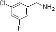 structure of CAS# 90390-33-3, 3-Chloro-5-fluorobenzenemethanamine;(3-Chloro-5-fluorobenzyl)amine; (3-Chloro-5-fluorophenyl)methanamine