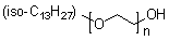 structure of CAS# 9043-30-5, Isotridecanol ethoxylate;PEG isotridecyl ether; Poly(ethylene glycol) mono(isotridecanol) ether; Polyethylene glycol isotridecyl ether; Polyethylene glycol isotridecyl monoethe