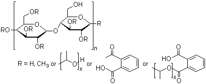 structure of CAS# 9050-31-1, Hydroxypropyl methylcellulose phthalate ;Hydroxypropyl methyl cellulose phthalate
