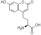 structure of CAS# 905442-42-4, (alphaS)-alpha-Amino-7-hydroxy-2-oxo-2H-1-benzopyran-4-butanoic acid;(2S)-2-Amino-4-(7-hydroxy-2-oxo-2H-chromen-4-yl)butanoic acid