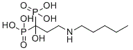 structure of CAS# 905808-25-5, Ibandronate EP Impurity C;[1-hydroxy-3-(pentylamino)-1-phosphonopropyl]phosphonic acid