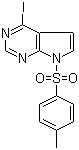 结构式 CAS# 906092-45-3, 4-碘-7-[(4-甲苯基)磺酰基]-7H-吡咯并[2,3-d]嘧啶