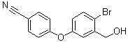 结构式 CAS# 906673-45-8, 4-[4-溴-3-(羟基甲基)苯氧基]苯甲腈