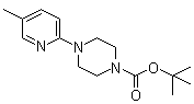 structure of CAS# 907208-89-3, 4-(5-Methylpyridin-2-yl)piperazine-1-carboxylic acid tert-butyl ester;1-(tert-Butoxycarbonyl)-4-(5-methylpyridin-2-yl)piperazine