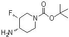 结构式 CAS# 907544-17-6, (3R,4S)-4-氨基-3-氟哌啶-1-羧酸叔丁酯