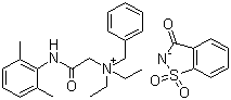 structure of CAS# 90823-38-4, Denatonium saccharide;Benzyldiethyl-[(2,6-xylylcarbamoyl)methyl]-ammonium saccharide; N-(2-((2,6-Dimethylphenyl)amino)-2-oxoethyl)-N,N-diethyl-benzenemethanaminium saccharide
