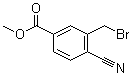 structure of CAS# 908562-25-4, 3-(Bromomethyl)-4-cyanobenzoic acid methyl ester