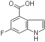 structure of CAS# 908600-71-5, 6-Fluoro-1H-indole-4-carboxylic acid