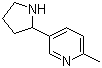 2-Methyl-5-(2-pyrrolidinyl)pyridine molecular structure (CAS 90872-72-3)