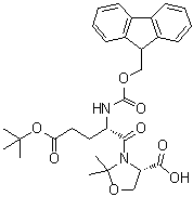 structure of CAS# 909115-33-9, (gammaS,4S)-4-Carboxy-gamma-[[(9H-fluoren-9-ylmethoxy)carbonyl]amino]-2,2-dimethyl-delta-oxo-3-oxazolidinepentanoic acid 3-(1,1-dimethylethyl) ester