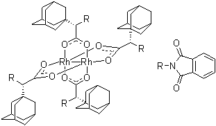 结构式 CAS# 909389-99-7, 四[(S)-(+)-(1-金刚烷基)-(N-邻苯二甲酰基亚胺基)乙酸]二铑