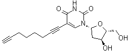 结构式 CAS# 909398-18-1, 2'-脱氧-5-(1,7-辛二炔-1-基)尿苷