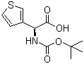 结构式 CAS# 910309-12-5, Boc-(S)-3-噻吩基甘氨酸; (alphaS)-alpha-[[叔丁氧羰基]氨基]-3-噻吩乙酸