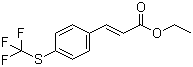 3-[4-[(Trifluoromethyl)thio]phenyl]-2-propenoic acid ethyl ester molecular structure (CAS 910654-43-2)