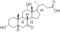 structure of CAS# 911-40-0, 7-Keto-3alpha,12alpha-dihydroxycholanic acid