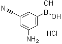 结构式 CAS# 913835-26-4, 3-氨基-5-氰基苯硼酸盐酸盐