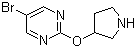 structure of CAS# 914347-82-3, 5-Bromo-2-(pyrrolidin-3-yloxy)pyrimidine