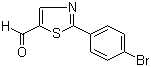结构式 CAS# 914348-78-0, 2-(4-溴苯基)噻唑-5-甲醛