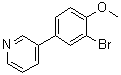结构式 CAS# 914349-55-6, 3-(3-溴-4-甲氧基苯基)吡啶