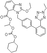 结构式 CAS# 914613-36-8, 2H-2-乙基坎地沙坦西来替昔酯