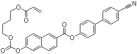 6-[[[4-[(1-Oxo-2-propenyl)oxy]butoxy]carbonyl]oxy]-2-naphthalenecarboxylic acid 4'-cyano[1,1'-biphenyl]-4-yl ester molecular structure (CAS 914918-07-3)