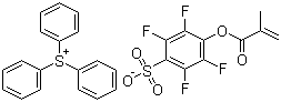 结构式 CAS# 915090-37-8, 三苯基锍 2,3,5,6-四氟-4-(甲基丙烯酰氧基)苯磺酸盐