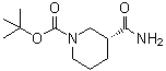结构式 CAS# 915226-43-6, (R)-3-氨基甲酰基哌啶-1-羧酸叔丁酯
