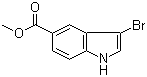 结构式 CAS# 916179-88-9, 3-溴吲哚-5-甲酸甲酯