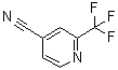 structure of CAS# 916210-02-1, 2-(Trifluoromethyl)-4-pyridinecarbonitrile