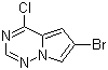 structure of CAS# 916420-30-9, 6-Bromo-4-chloropyrrolo[2,1-f][1,2,4]triazine