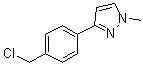 结构式 CAS# 916766-83-1, 3-[4-(氯甲基)苯基]-1-甲基-1H-吡唑