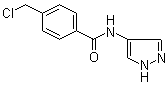 structure of CAS# 916791-22-5, 4-(Chloromethyl)-N-1H-pyrazol-4-ylbenzamide