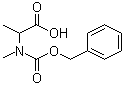 结构式 CAS# 91738-83-9, N-苄氧羰基-N-甲基-DL-丙氨酸
