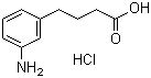 structure of CAS# 91843-18-4, 4-(3-Aminophenyl)butyric acid hydrochloride