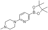 结构式 CAS# 918524-63-7, 2-(4-甲基哌嗪基)吡啶-5-硼酸频哪醇酯