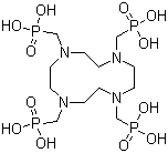structure of CAS# 91987-74-5, 1,4,7,10-Tetraazacyclododecane-1,4,7,10-tetrakis(methylphosphonic acid);1,4,7,10-Tetraazacyclododecane-1,4,7,10-tetramethylenephosphonic acid; DOTMP