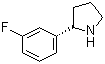 结构式 CAS# 920274-04-0, (S)-2-(3-氟苯基)吡咯烷