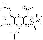 结构式 CAS# 92051-23-5, 1,3,4,6-O-四乙酰基-2-O-三氟甲磺酰基-beta-D-吡喃甘露糖