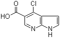 structure of CAS# 920966-03-6, 4-Chloro-1H-pyrrolo[2,3-b]pyridine-5-carboxylic acid