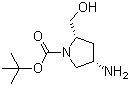 结构式 CAS# 922139-40-0, (2S,4S)-4-氨基-2-(羟甲基)-1-吡咯烷羧酸叔丁酯