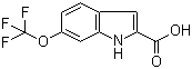 结构式 CAS# 923259-70-5, 6-三氟甲氧基-1H-吲哚-2-羧酸