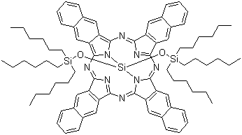 结构式 CAS# 92396-88-8, 2,3-萘酞菁双(三己基硅氧基)硅烷