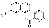 structure of CAS# 924898-11-3, 4-[2-(6-Methyl-2-pyridinyl)-2-oxoethyl]-6-quinolinecarbonitrile;2-(6-Cyanoquinolin-4-yl)-1-(6-methylpyridin-2-yl)ethanone