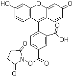 结构式 CAS# 92557-80-7, 5-羧基荧光素琥珀酰亚胺酯