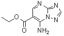 structure of CAS# 92673-40-0, 7-Amino-[1,2,4]triazolo[1,5-a]pyrimidine-6-carboxylic acid ethyl ester