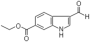 结构式 CAS# 927181-97-3, 3-醛基-1H-吲哚-6-甲酸乙酯