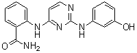 structure of CAS# 929007-72-7, 2-[[2-[(3-Hydroxyphenyl)amino]-4-pyrimidinyl]amino]benzamide;DB-07268