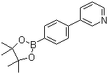 structure of CAS# 929203-04-3, 4-(3-Pyridinyl)phenylboronic acid pinacol ester;3-(4-(4,4,5,5-Tetramethyl-1,3,2-dioxaborolan-2-yl)phenyl)pyridine; 3-(4-Phenylboronic acid pinacol ester)pyridine; 1-(3-Pyridyl)-4-(4,4,5,5-tetramethyl-1,3,2-dioxaborolan-2-yl)benzene