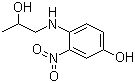 结构式 CAS# 92952-81-3, 3-硝基-4-(2-羟丙氨基)苯酚; 3-硝基-4-羟丙氨基苯酚